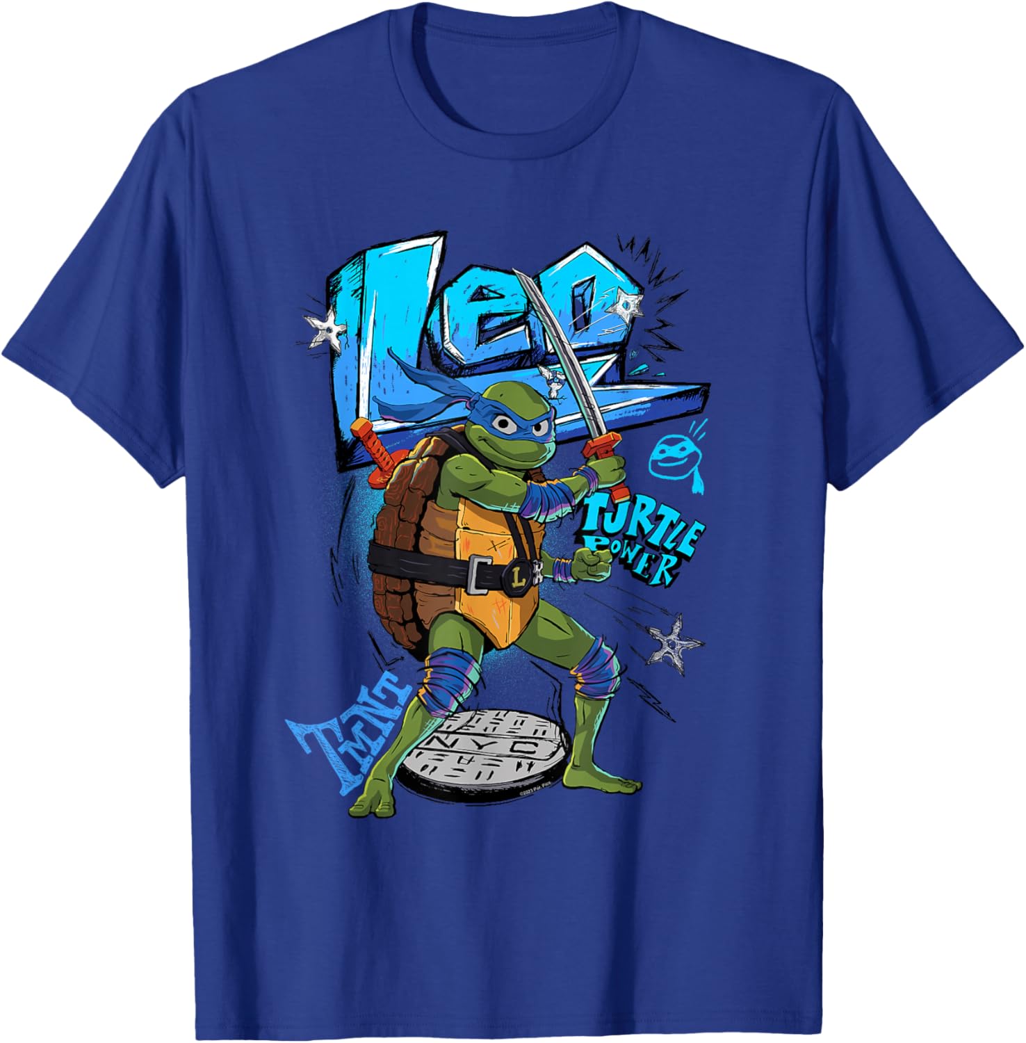 Teenage Mutant Ninja Turtles: Mutant Mayhem Leo Turtle Power T-Shirt - T-Shirt | Royal