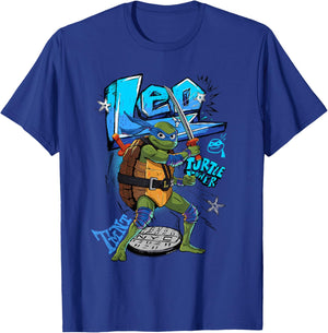Teenage Mutant Ninja Turtles: Mutant Mayhem Leo Turtle Power T-Shirt - T-Shirt | Royal