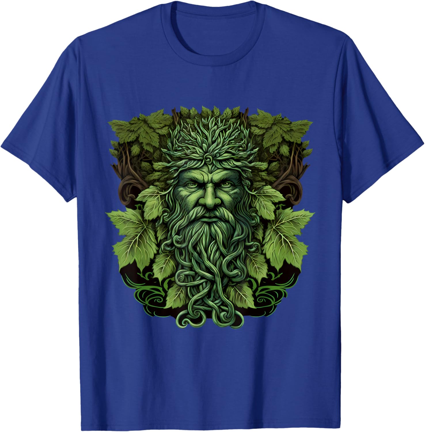 Traditional Pagan Celtic Greenman T-Shirt - T-Shirt | Royal