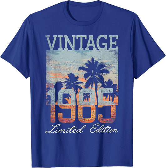 Vintage 1985 Limited Edition 40th Birthday 40 Year Old Gifts T-Shirt - T-Shirt | Royal