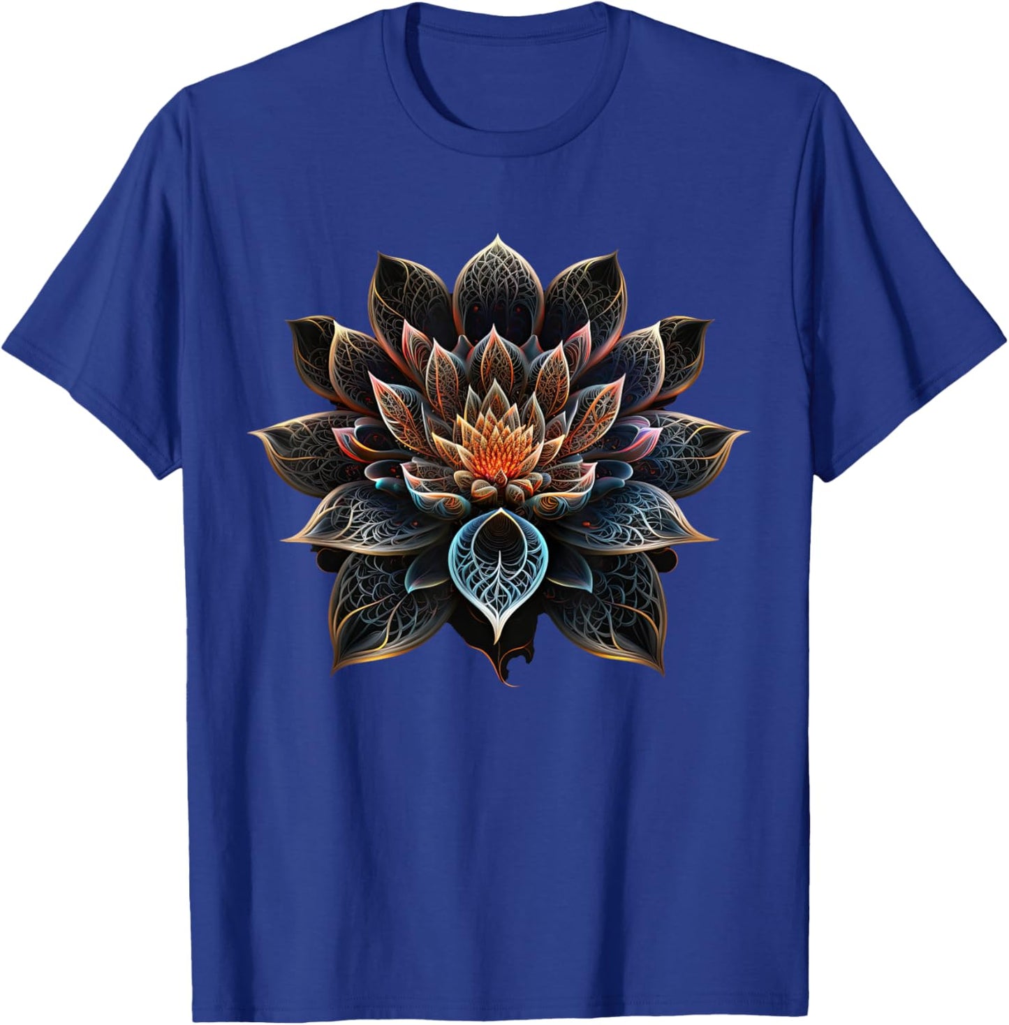 Lotus Flower Yoga Zen Bohemian Namaste Meditation T-Shirt - T-Shirt | Royal