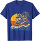 Wolf Driving Jet Ski Wear Hawaiian And Sunglass Sport T-Shirt - T-Shirt | Royal
