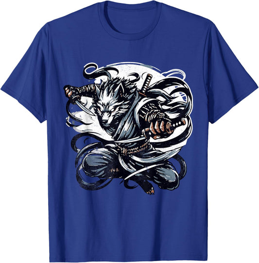 Werewolf Ninja Mystique Mythical Wolf Ninja Anime T-Shirt - T-Shirt | Royal