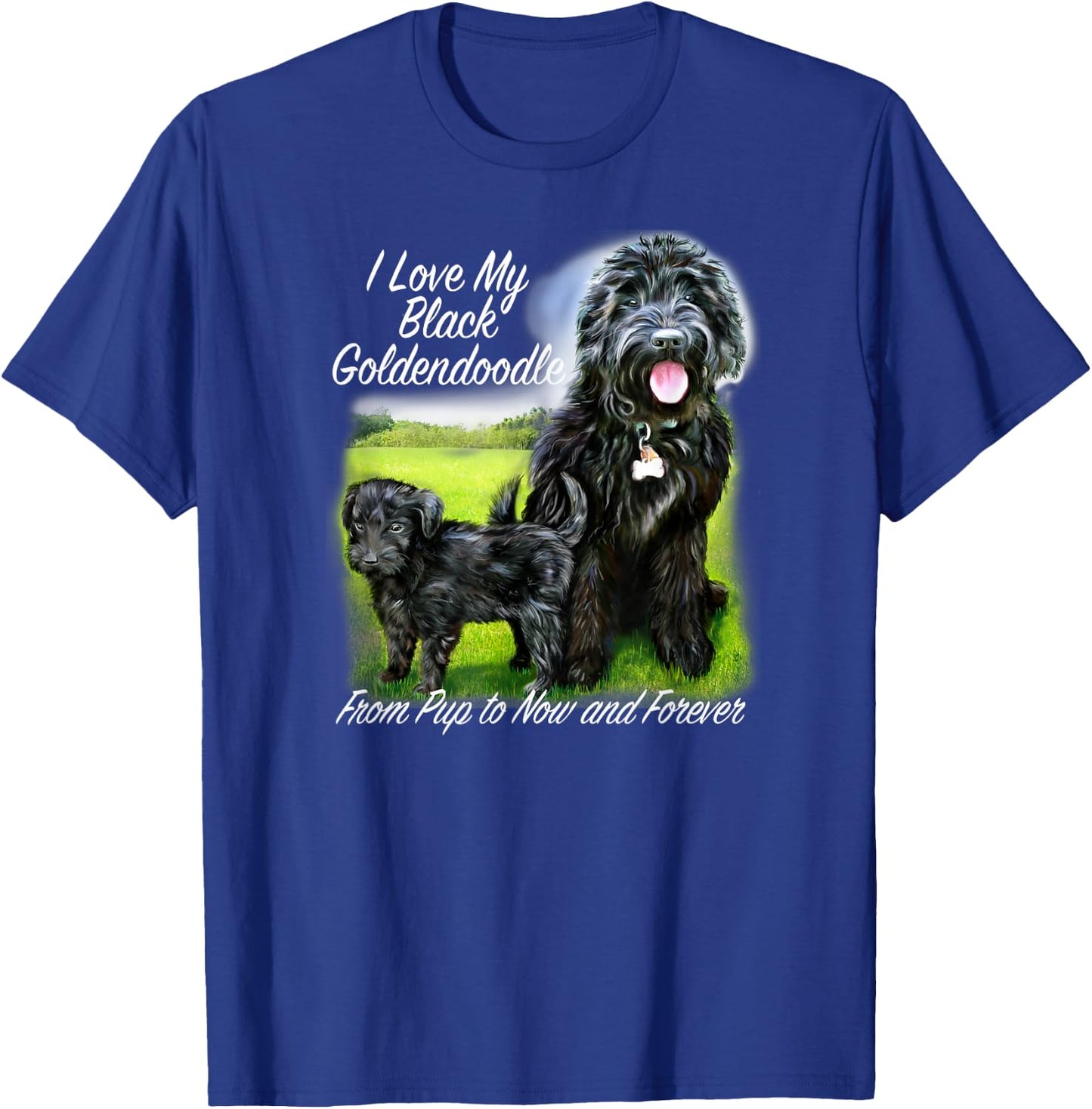 Golden Doodle I Love My Black Goldendoodle From Pup Forever T-Shirt - T-Shirt | Royal