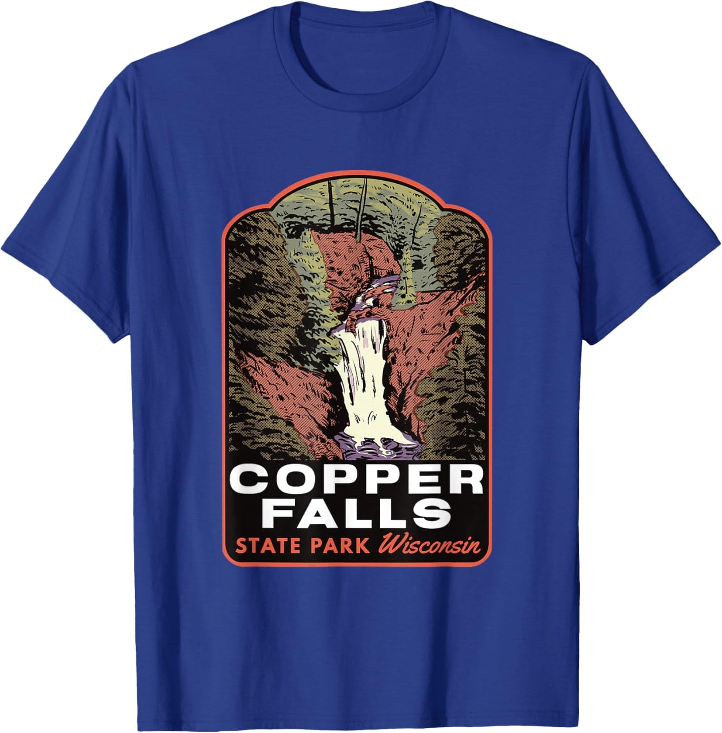 Copper Falls State Park Wisconsin T-Shirt - T-Shirt | Royal