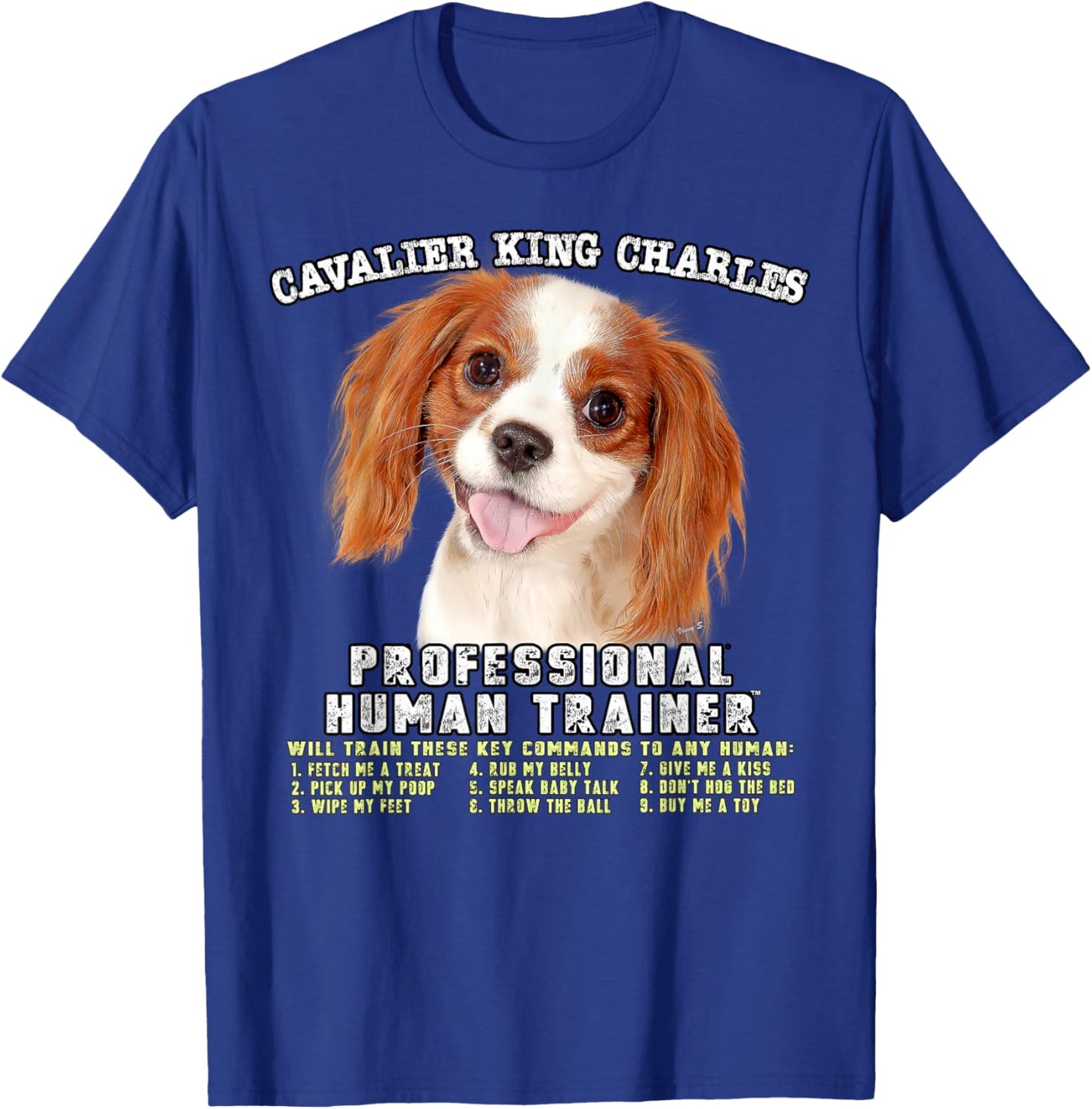 Cavalier King Charles Spaniel Professional Human Trainer T-Shirt - T-Shirt | Royal