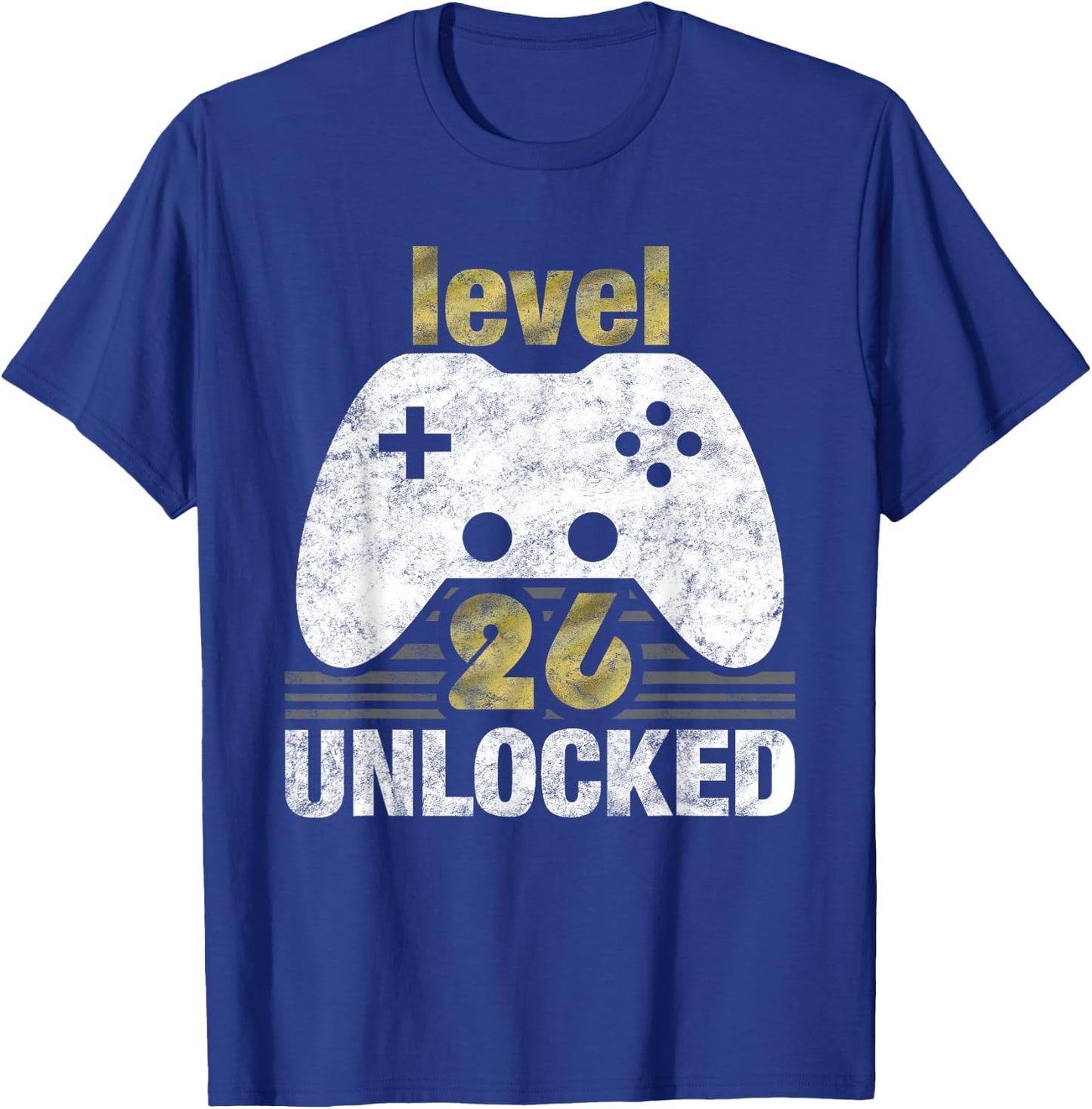 Level 26 Unlocked 26th Birthday 26 Year Old Gift Gamers T-Shirt - T-Shirt | Royal