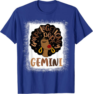 Unapologetically Dope Gemini Bleached Black Woman T-Shirt - T-Shirt | Royal