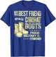 My Best Friend Wears Combat Boots Proud Military Friend Gift T-Shirt - T-Shirt | Royal