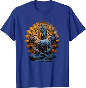 Buddha Statue Yoga Buddhist Zen Buddhism Meditation T-Shirt - T-Shirt | Royal