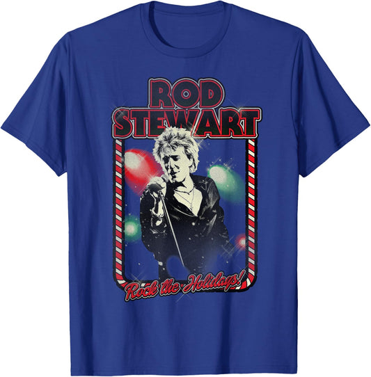 Rod Stewart Official Rock The Holidays T-Shirt - T-Shirt | Royal