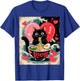 Kawaii Anime Cat Ramen Japanese Graphic Men Women Teens T-Shirt - T-Shirt | Royal