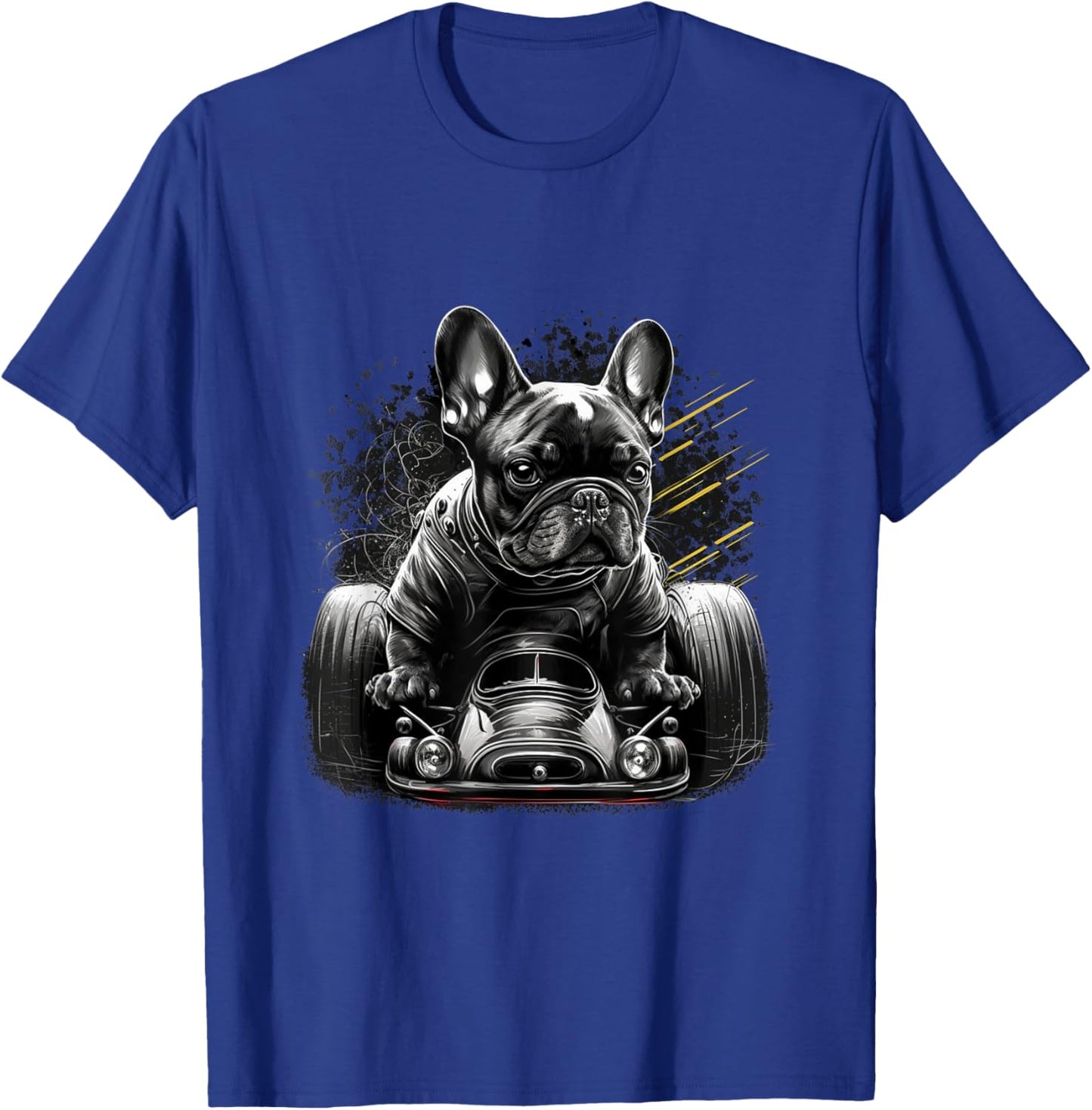 French Bulldog | Race Racing Car Formula Funny Dog Mechanic Men Women T-Shirt - T-Shirt | Royal