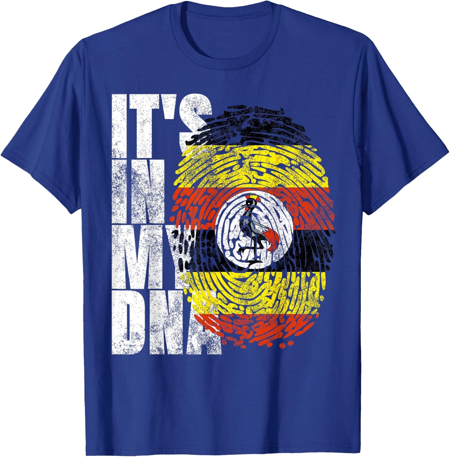 It's In My DNA Uganda Print African-American Ugandan Flag T-Shirt - T-Shirt | Royal