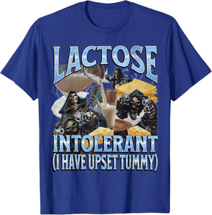 Lactose Intolerant Upset Tummy Funny Hard Skeleton Meme T-Shirt - T-Shirt | Royal