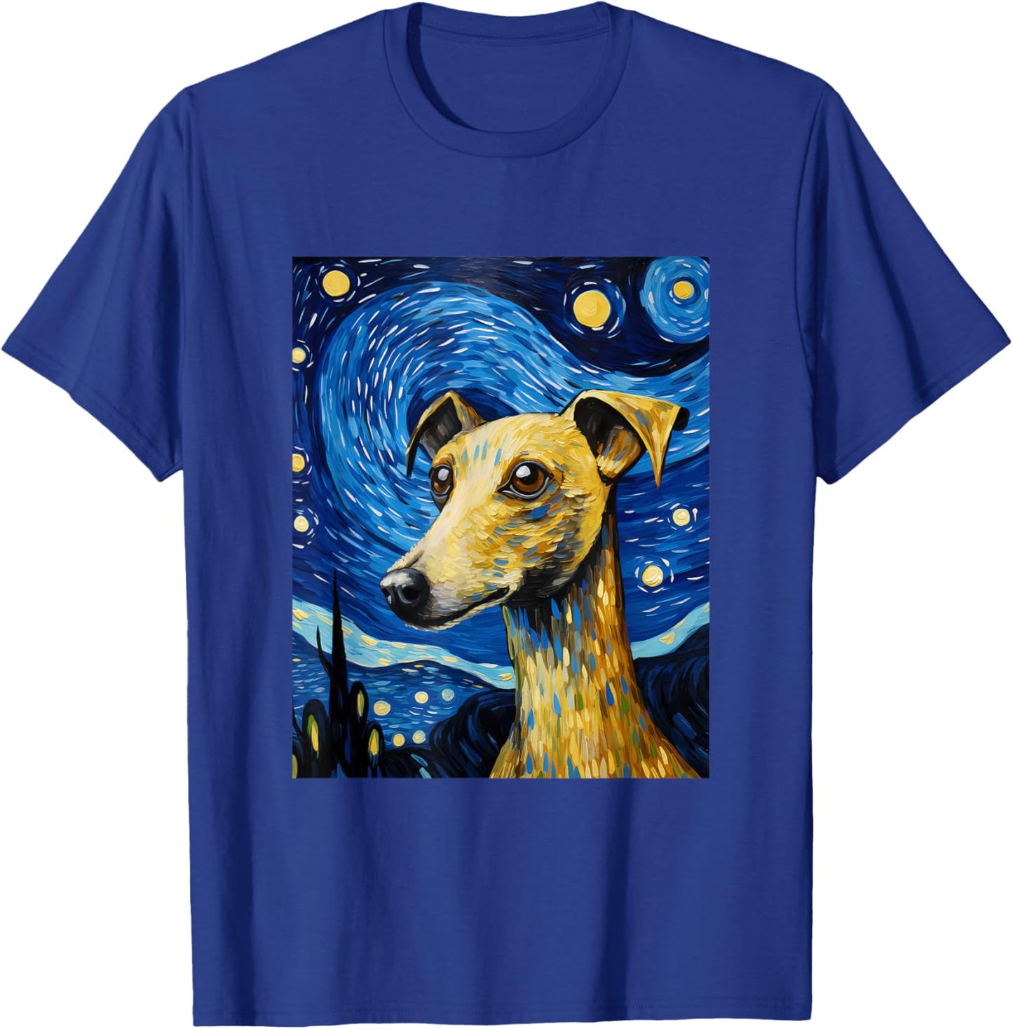 Italian Greyhound Starry Night Van Gogh T-Shirt - T-Shirt | Royal