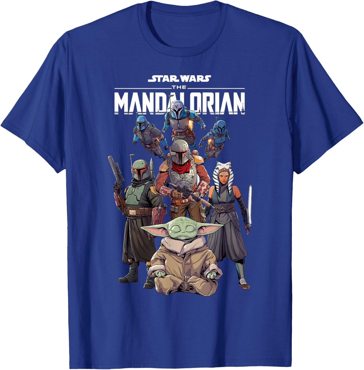 Star Wars: The Mandalorian Group Shot Hero Poster T-Shirt - T-Shirt | Royal