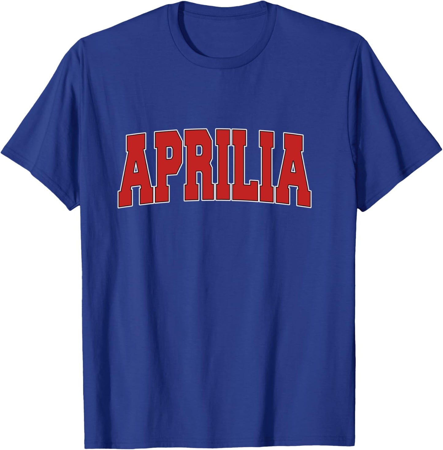 APRILIA ITALY Varsity Style Vintage Retro Italian Sports T-Shirt - T-Shirt | Royal