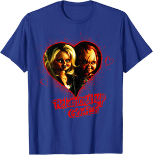 Child's Play Chucky And Tiffany Relationship Goals Short Sleeve T-Shirt - T-Shirt | Royal