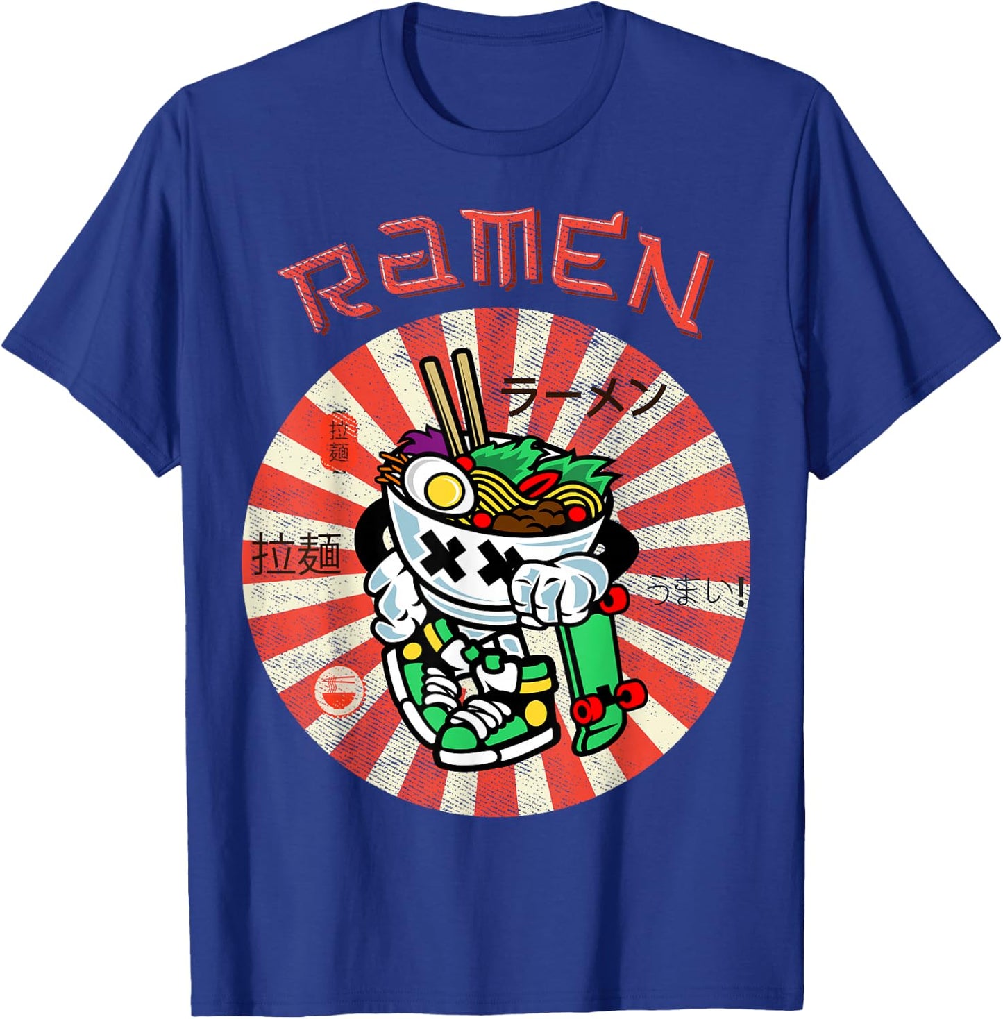 Cute Ramen Skater Kawaii Anime Skateboard Lover Teens T-Shirt - T-Shirt | Royal