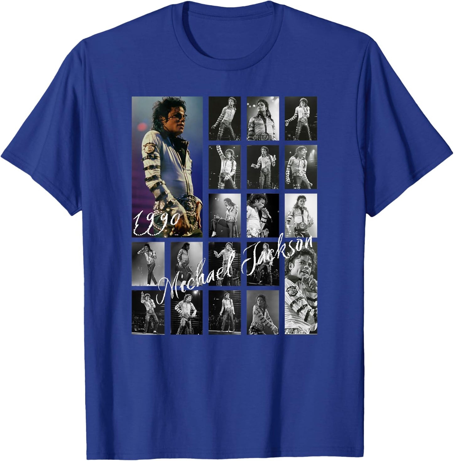 MJ-077_Back Printed T-Shirt - T-Shirt | Royal