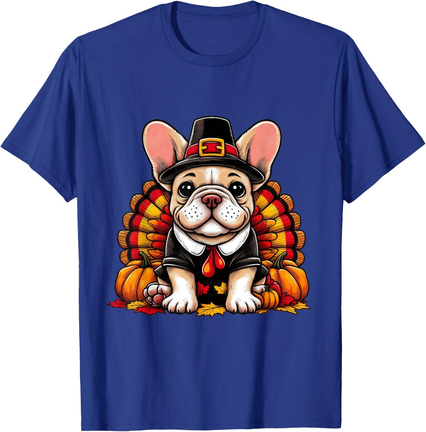 French Bulldog Thanksgiving Costume Dog Frenchie T-Shirt - T-Shirt | Royal