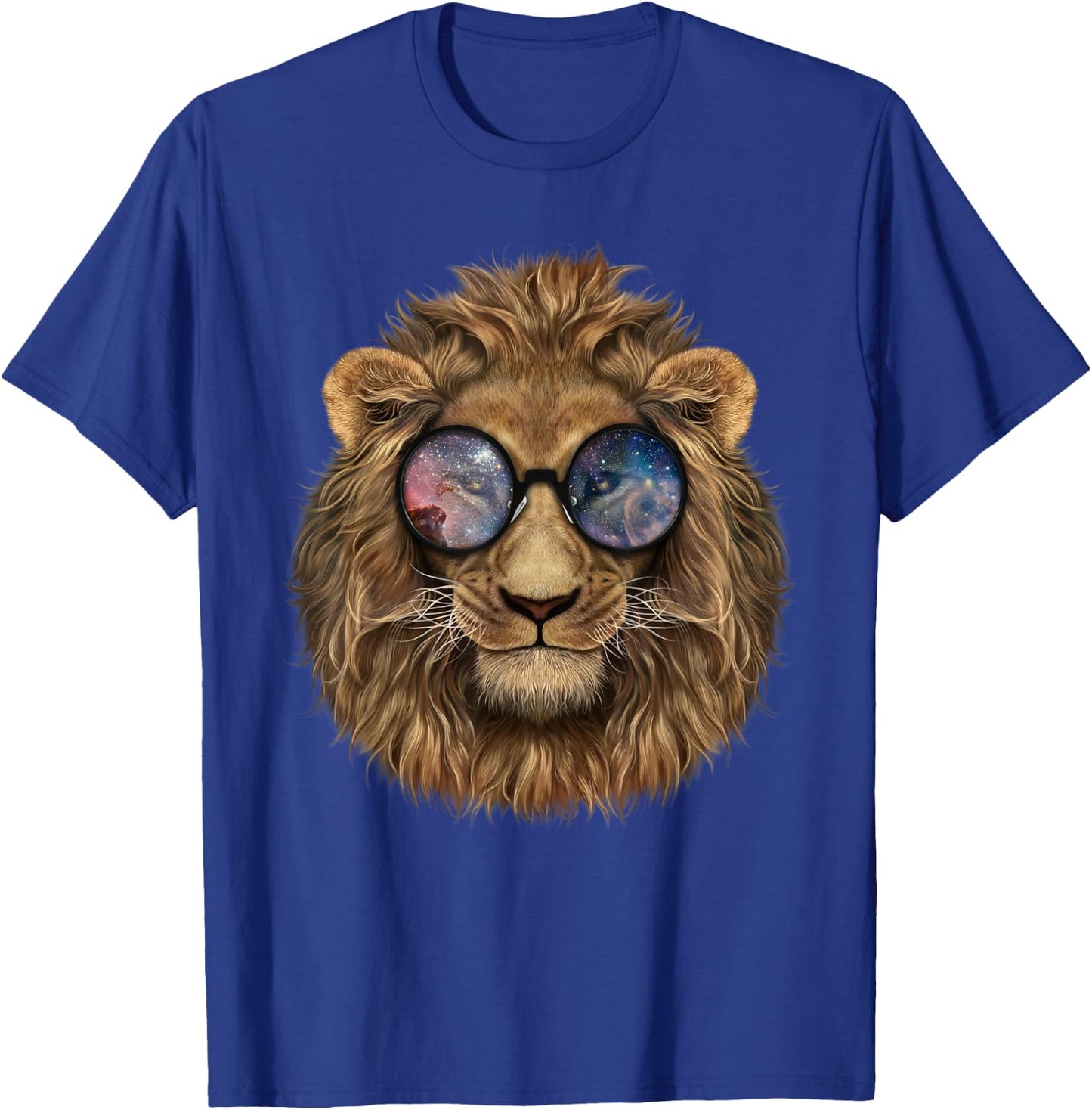 Alpha Lion Wearing Space Galaxy Sunglass T-Shirt - T-Shirt | Royal