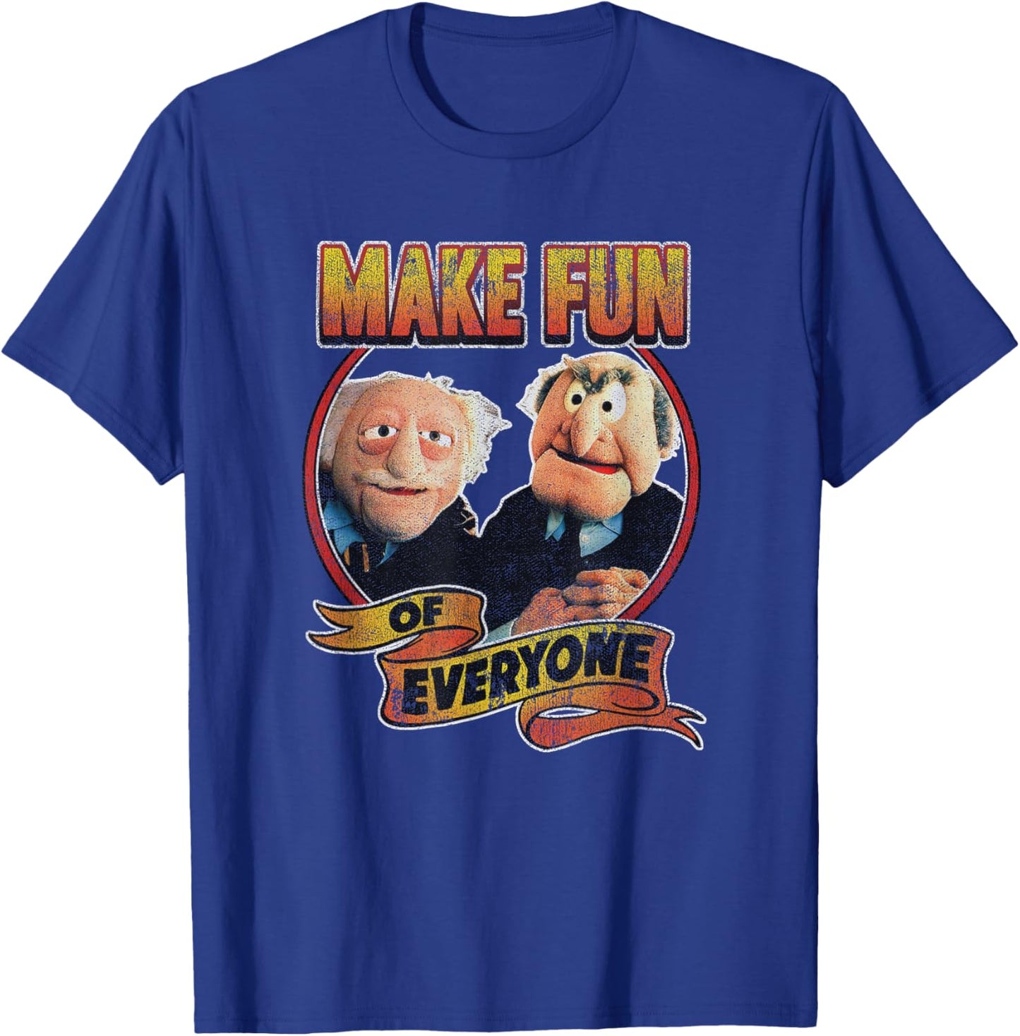 Disney The Muppets Make Fun of Statler Waldorf Vintage Shot T-Shirt - T-Shirt | Royal