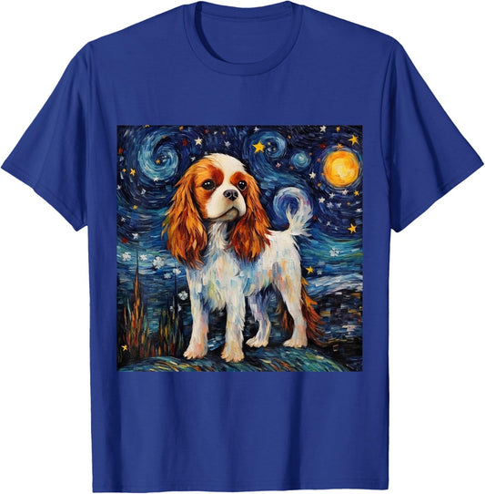 Cavalier King Charles Spaniel Starry Night T-Shirt - T-Shirt | Royal