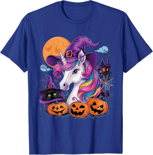 Unicorn Witch Halloween Unicorn T-Shirt - T-Shirt | Royal