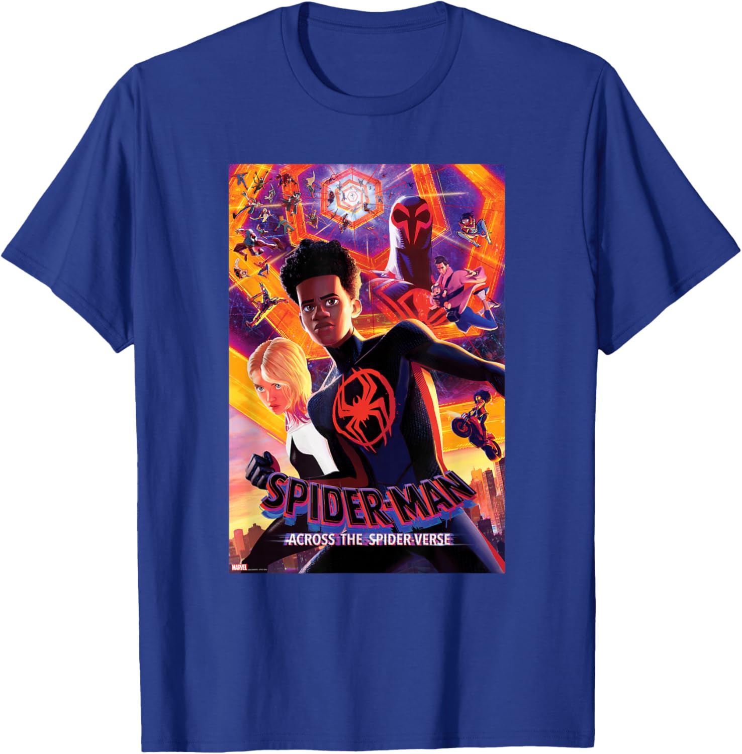 Marvel Spider-Man: Across The Spider-Verse Infinite Spiders T-Shirt - T-Shirt | Royal