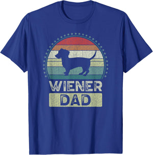 Wiener Dad, Father's Day, Dachshund Daddy T-Shirt - T-Shirt | Royal
