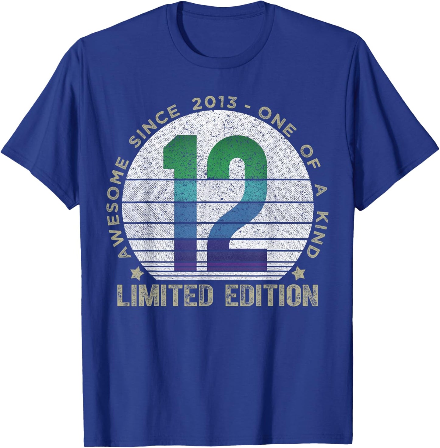 12 Year Old Gifts Vintage 2013 Limited Edition 12th Birthday T-Shirt - T-Shirt | Royal