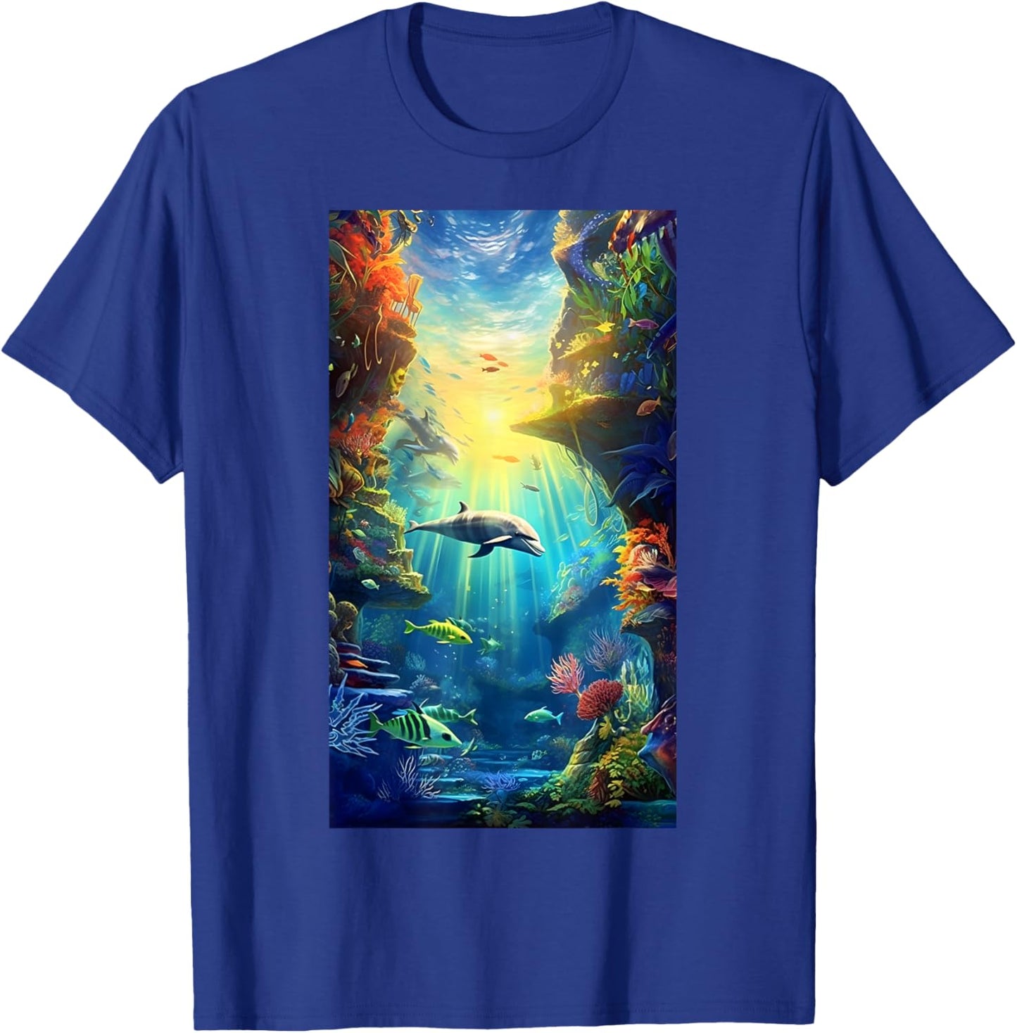 Underwater Sea Wonderland Ocean Nature Protection T-Shirt - T-Shirt | Royal
