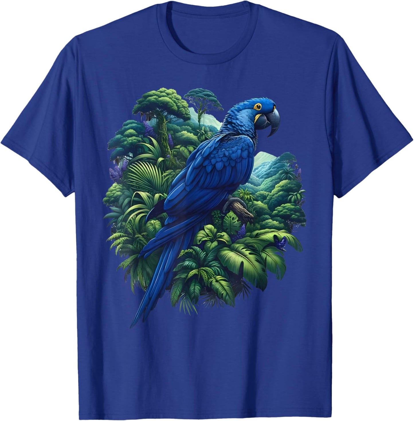 Tropical Forest Parrot for Bird Watching Macaw T-Shirt - T-Shirt | Royal