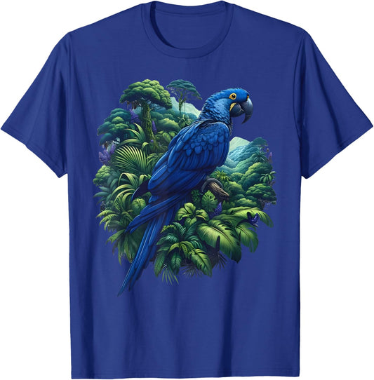 Tropical Forest Parrot for Bird Watching Macaw T-Shirt - T-Shirt | Royal