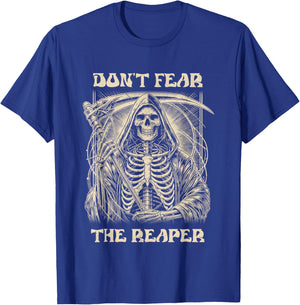 Vintage Retro Dont Fear The Reaper Halloween Graphic T-Shirt - T-Shirt | Royal
