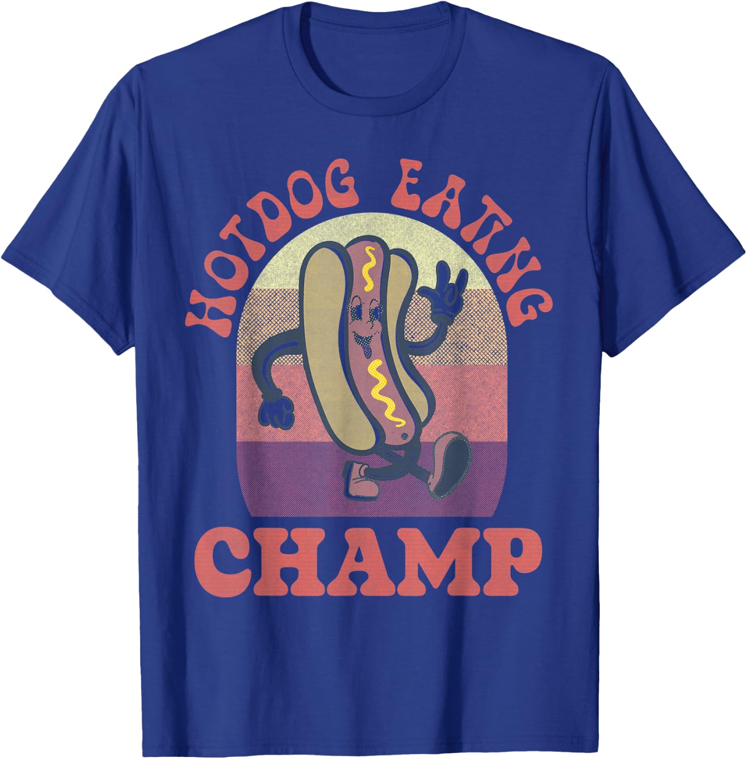 Hot Dog Eating Champion Funny T-Shirt - T-Shirt | Royal