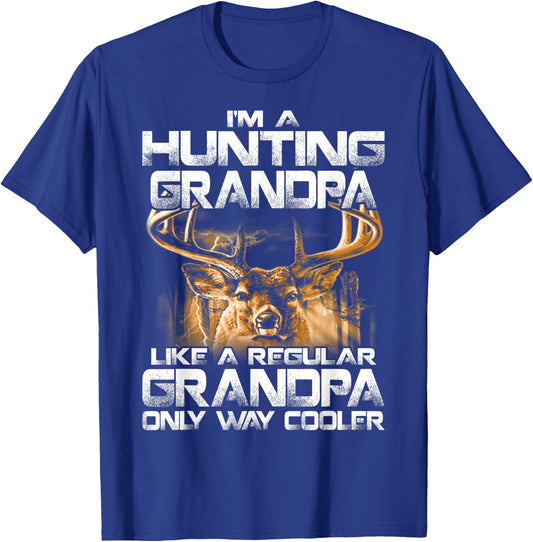 I'm a Hunting Grandpa Vintage Deer Grandfather Dad T-Shirt - T-Shirt | Royal