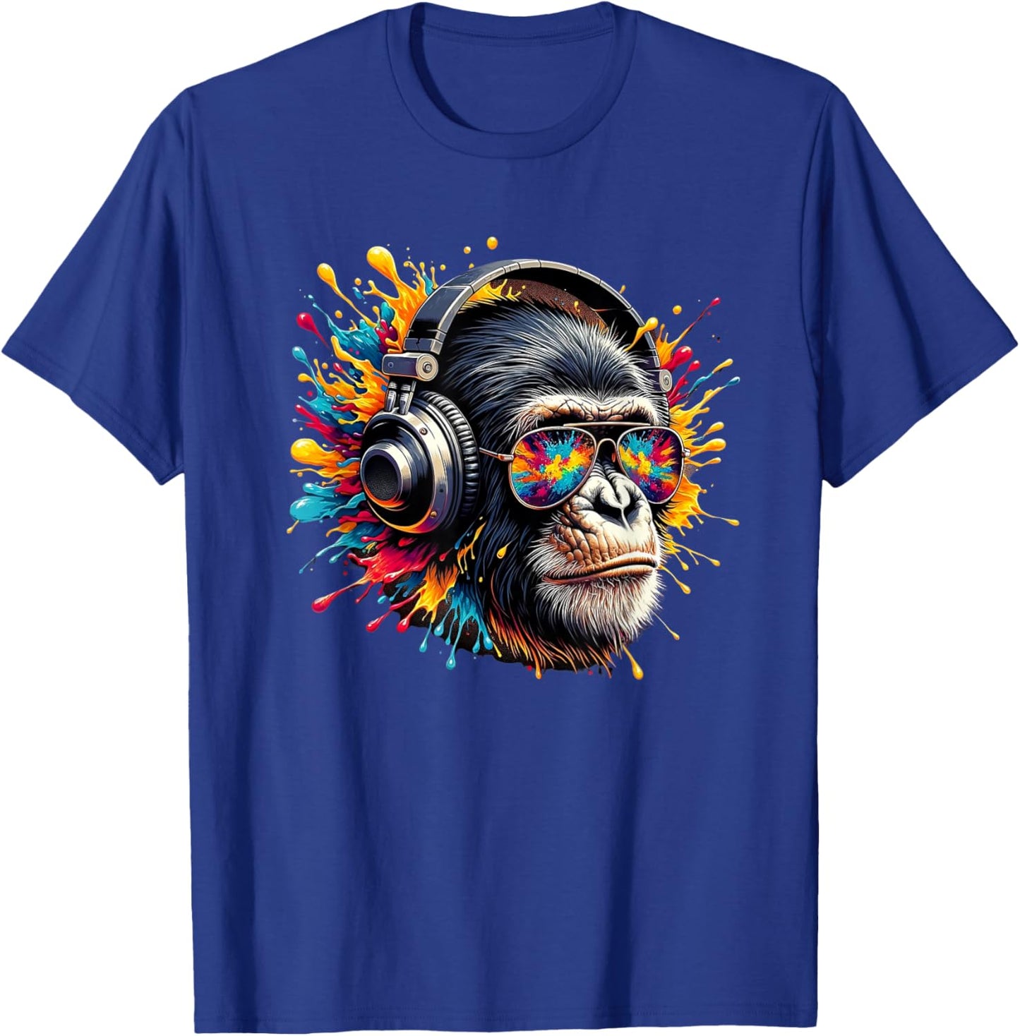 DJ Monkey Affen mit Sonnenbrille T-Shirt - T-Shirt | Royal