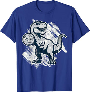 T-Rex Volleyball Player Dinosaur Volleyball Team Volleyball T-Shirt - T-Shirt | Royal