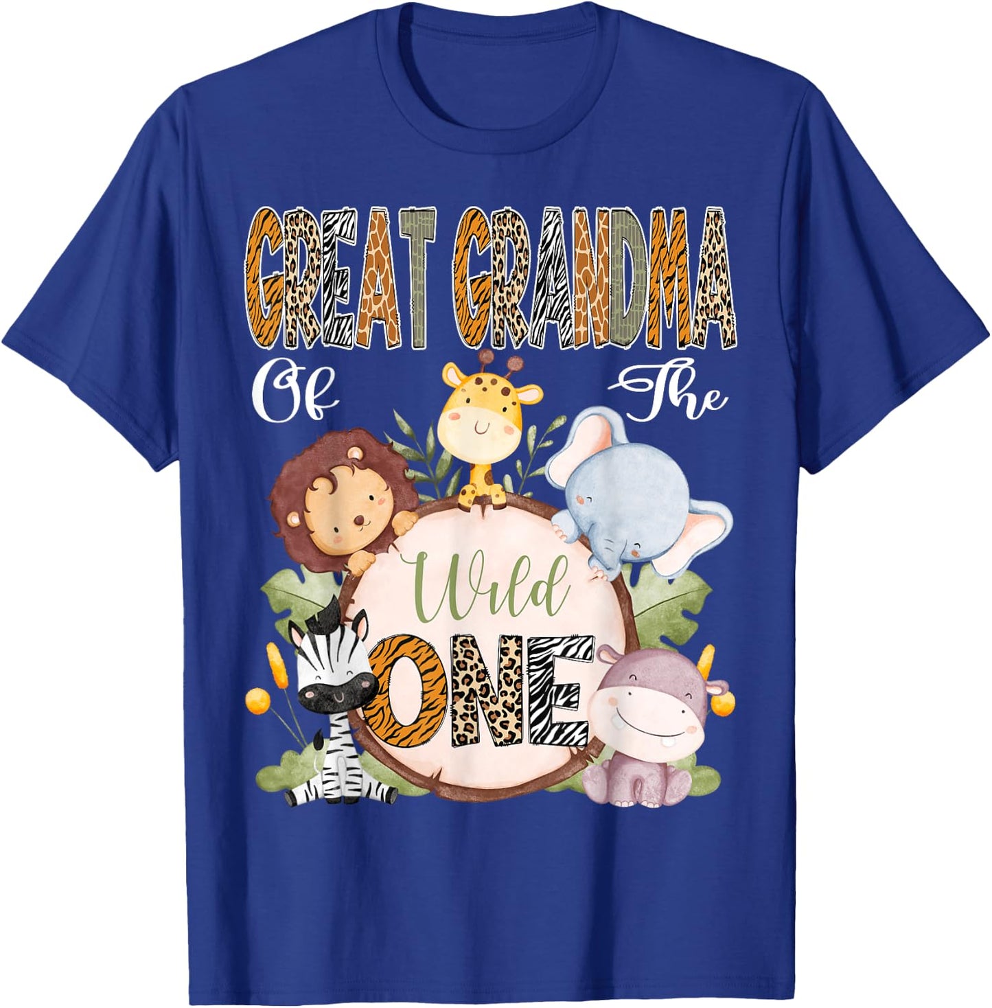 Great Grandma Of The Wild One 1St Birthday Safari Woodland T-Shirt - T-Shirt | Royal