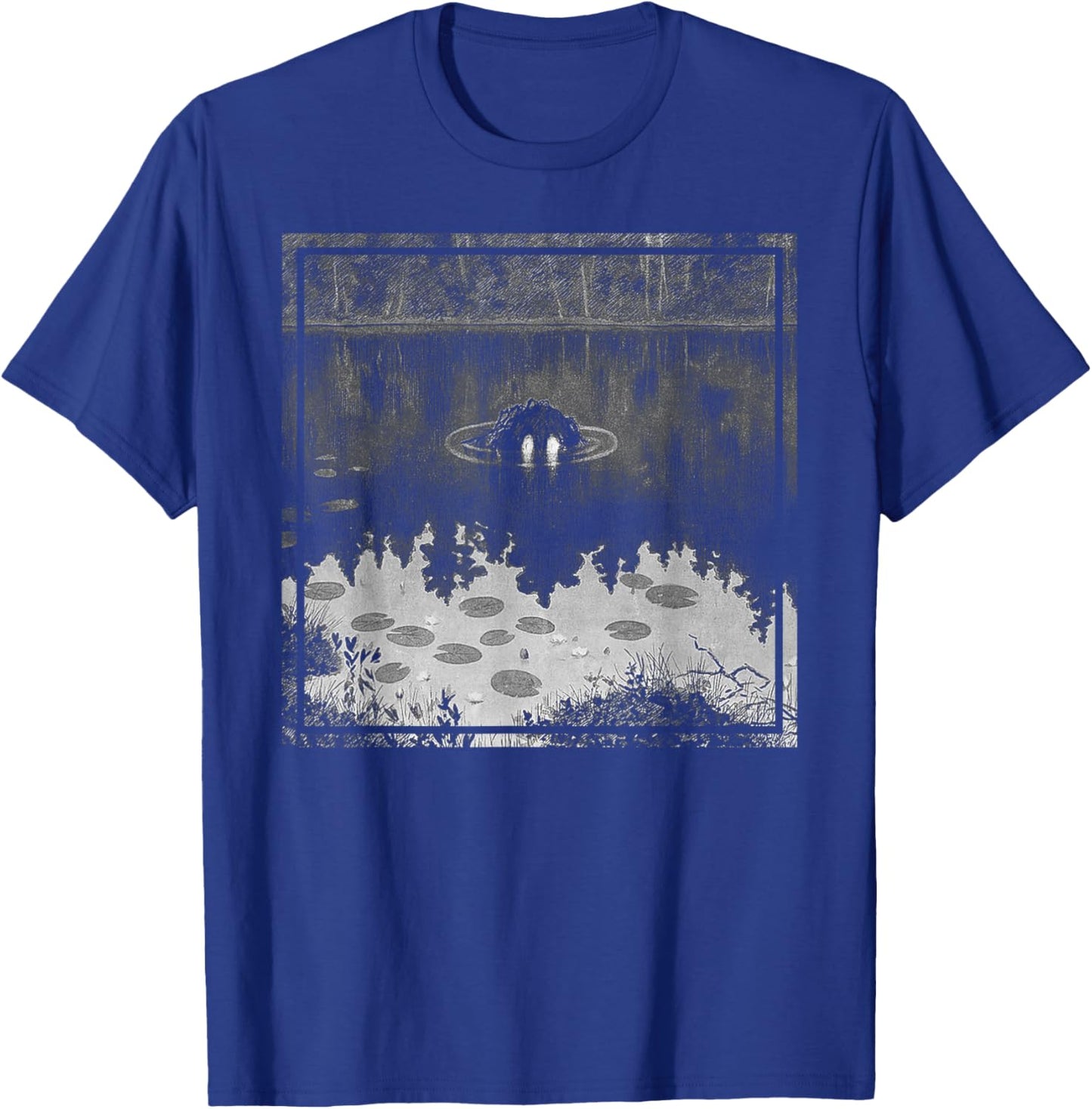 Nøkken - Theodor Kittelsen Black Metal Art Cover Troll Lake T-Shirt - T-Shirt | Royal