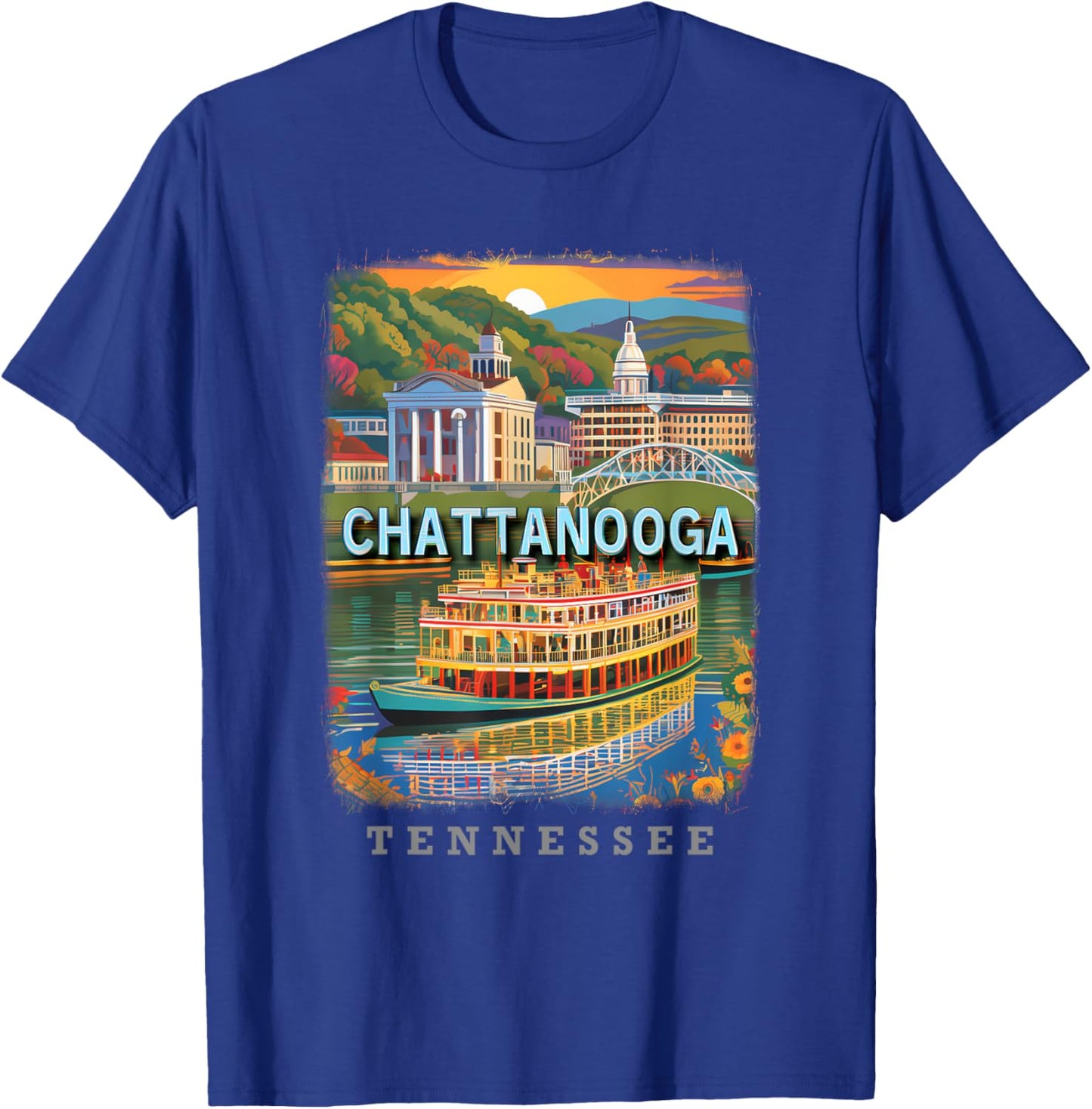 Chattanooga Tennessee TN Riverfront Revelry SD831 T-Shirt - T-Shirt | Royal