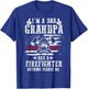 I'm A Dad Grandpa Gift Firefighter Father's Day T-Shirt - T-Shirt | Royal