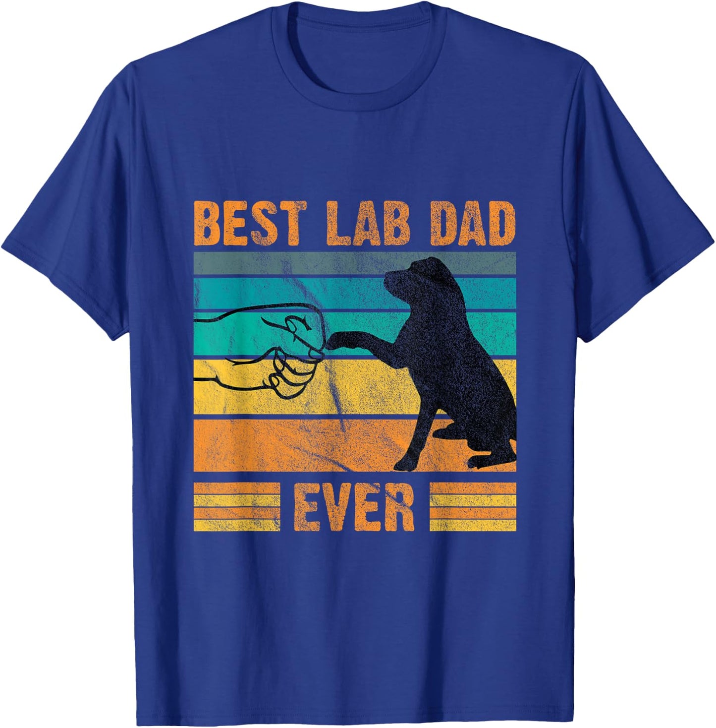 Best Lab Dad Ever Dog Lover Father's Day Gift T-Shirt - T-Shirt | Royal
