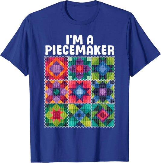 Quilting Art Women Sewing Lovers Piecemaker Quilter T-Shirt - T-Shirt | Royal