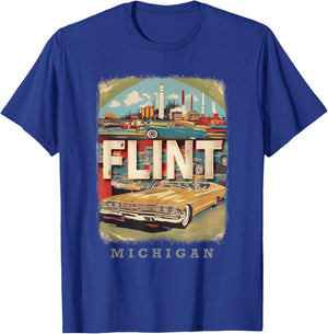 Flint Michigan MI Auto City SD410 T-Shirt - T-Shirt | Royal
