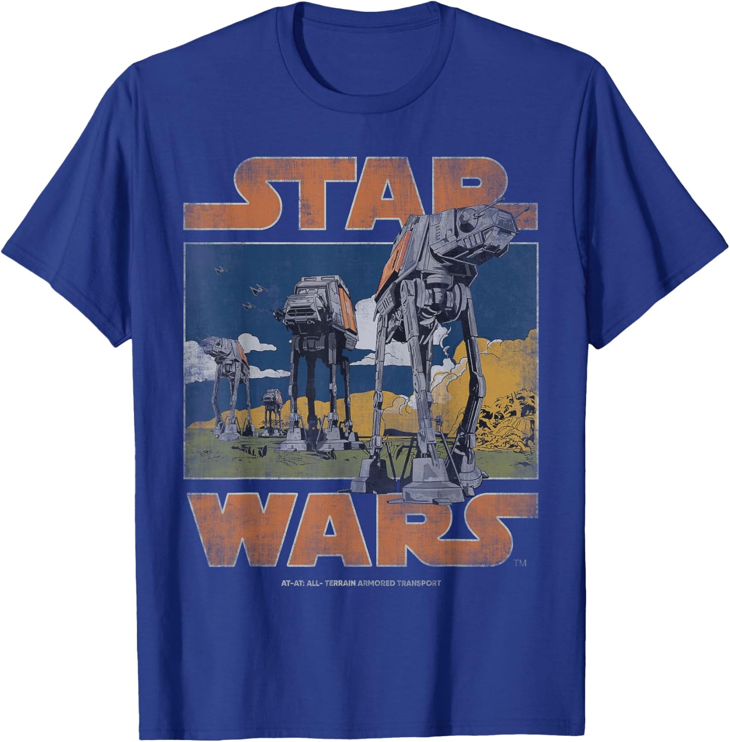 Star Wars AT-AT Walkers Vintage T-Shirt - T-Shirt | Royal