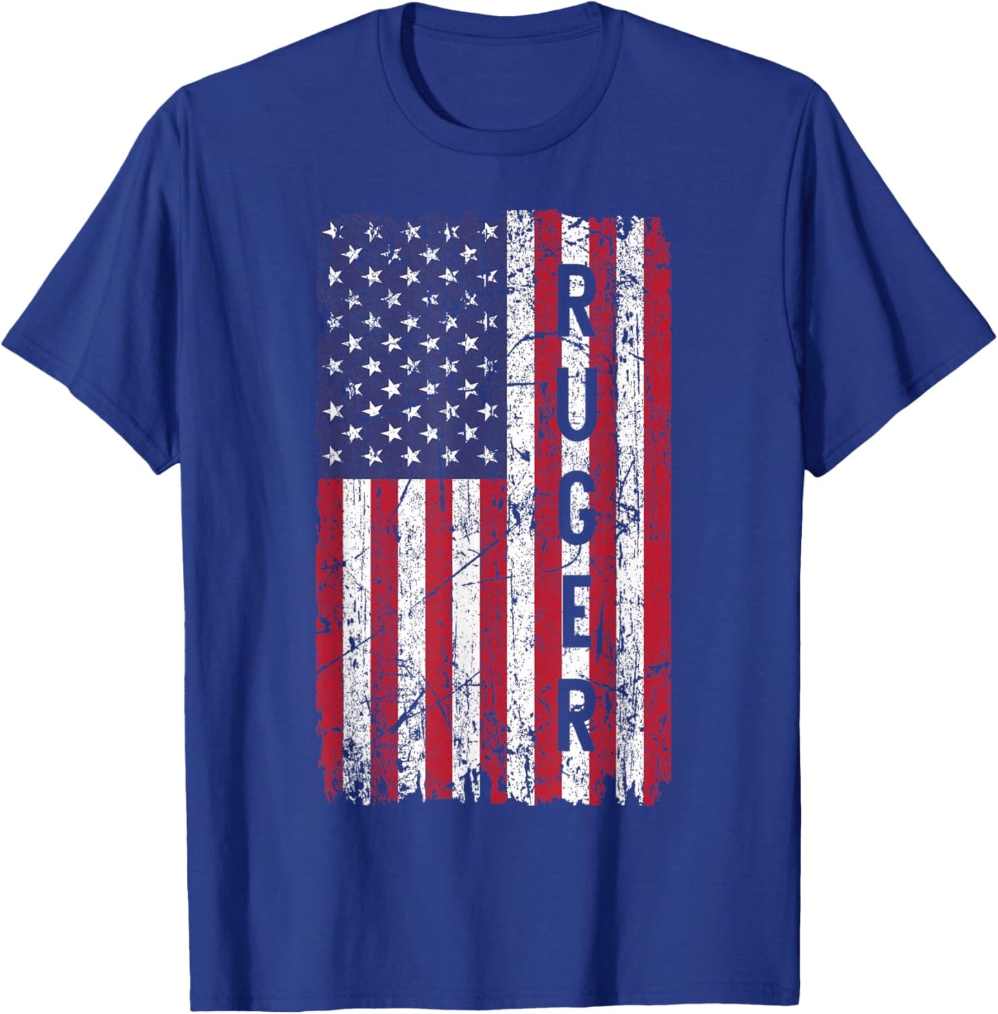 Vintage American USA Flag Retro Ruger Family Friend Matching T-Shirt - T-Shirt | Royal